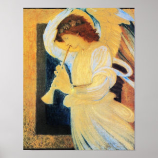 Póster Ángel con Trumpet, Bella Artes de Burne-Jones