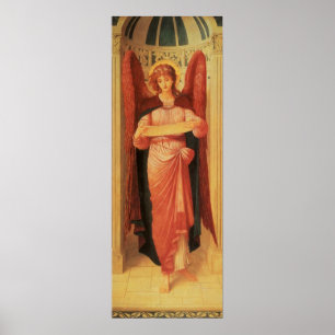 Póster Ángel con un rollo por John Melhuish Strudwick