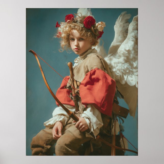 Póster Ángel Cupido Vintage  (Frente)
