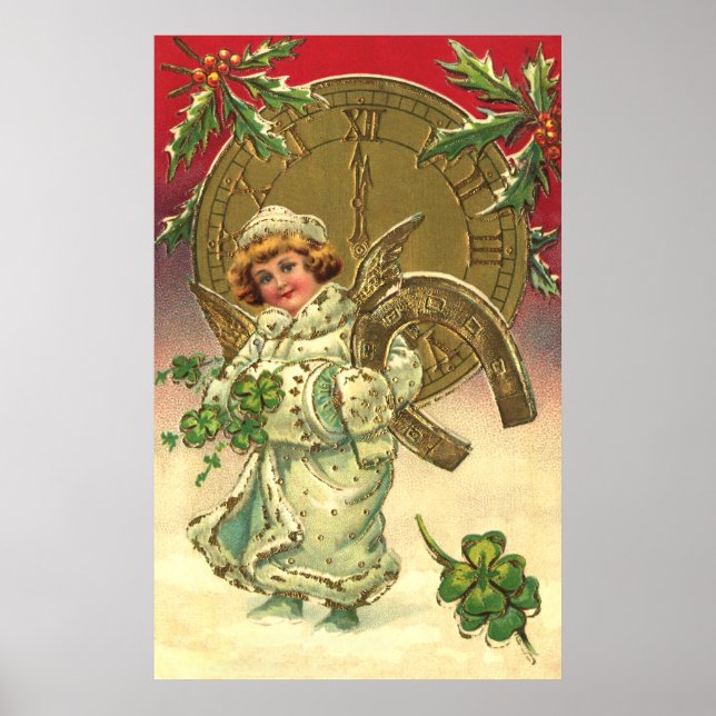 Póster Ángel de Año Nuevo (Frente)