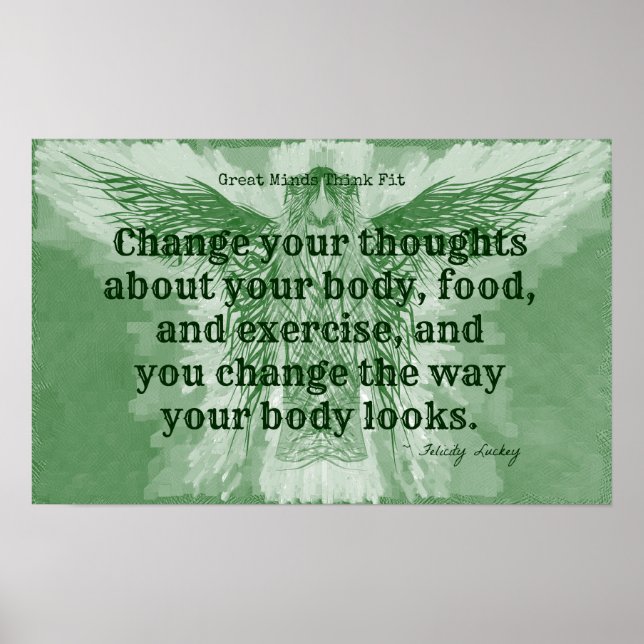 Póster ¡Ángel de fitness verde! (Frente)