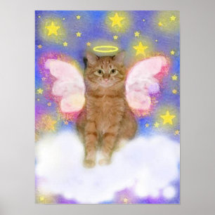 Póster Ángel de guarda de gatos