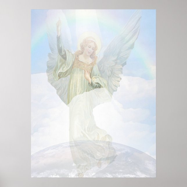 Póster Ángel de la guarda en las nubes (Frente)