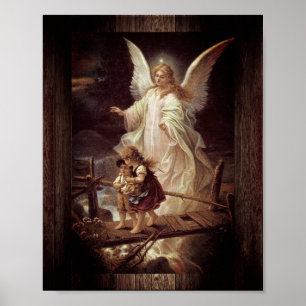Póster Ángel de la guarda, niños, Poster puente