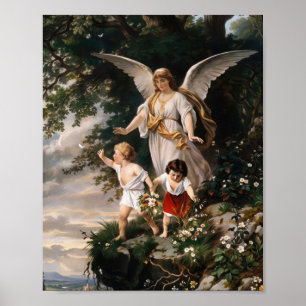 Póster Ángel de la Guarda Vintage Imprimible de Plockhors