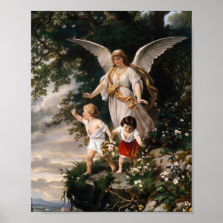 Póster Ángel de la Guarda Vintage Imprimible de Plockhors