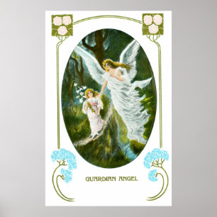 Póster Ángel de la guarda y chica
