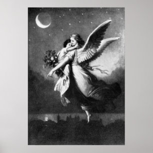Póster Ángel de la Guardia de noche