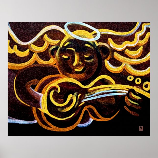Póster ángel de la guitarra (Frente)