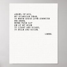 Ángel de la Poster de la Oración de Dios