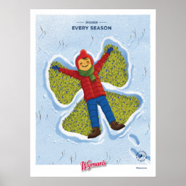 Póster Ángel de nieve 18x24