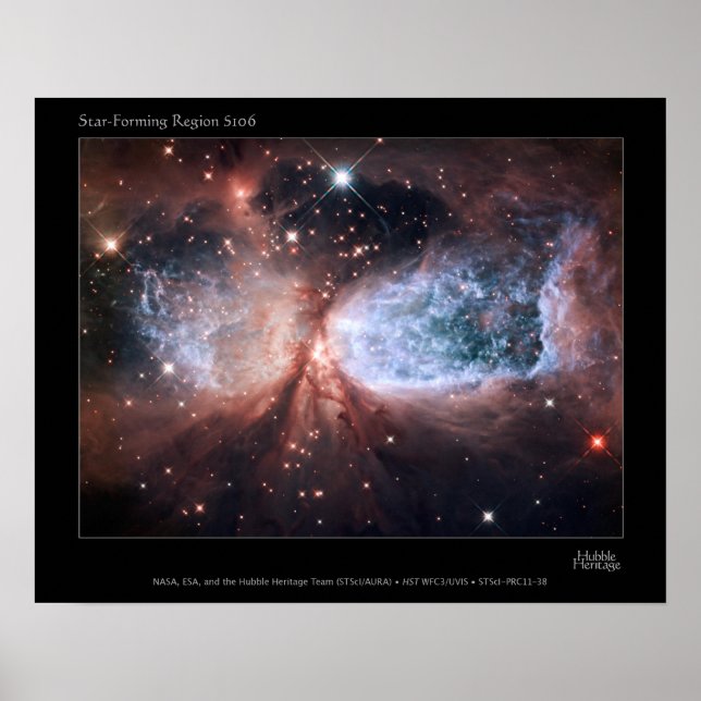 Póster Ángel de nieve celeste (Frente)