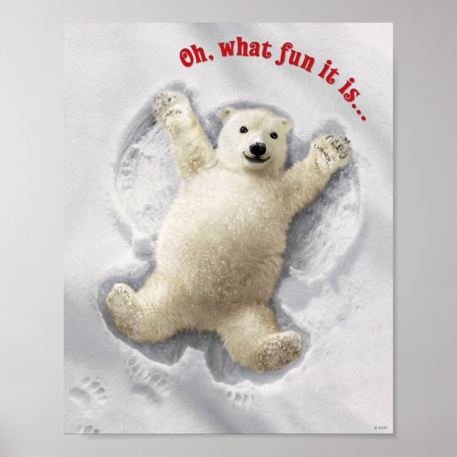 Póster Angel de nieve grande (Frente)