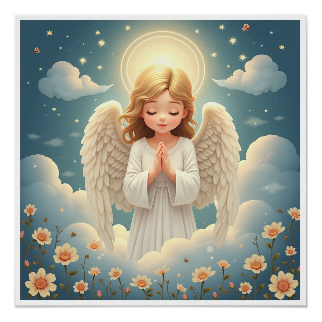 Póster ángel de oración (Anverso)