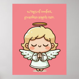 Póster Ángel de oración pequeño