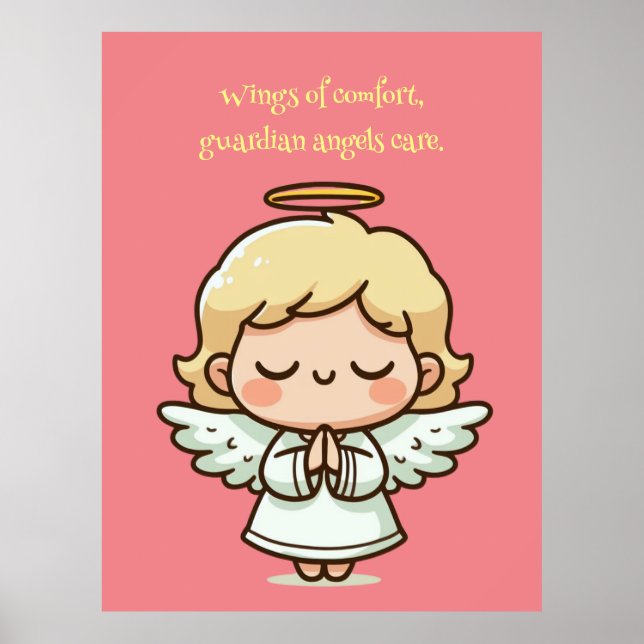 Póster Ángel de oración pequeño (Frente)