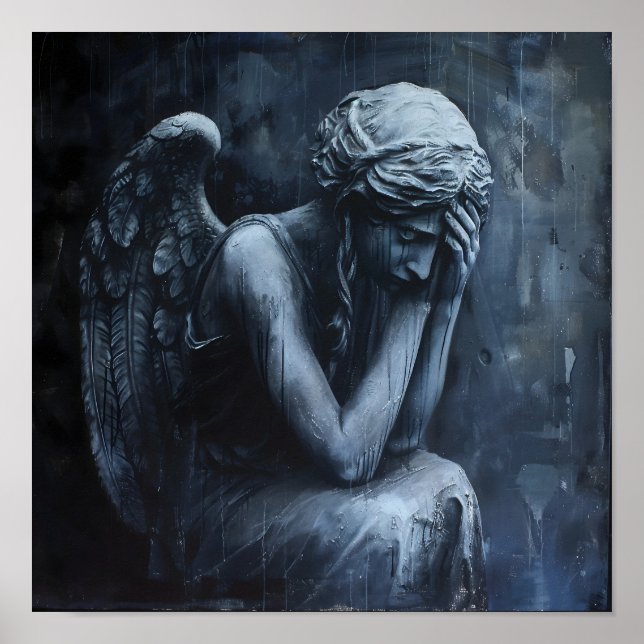 Póster Ángel de piedra lloroso (Frente)