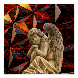 Póster Ángel de reposo moderno