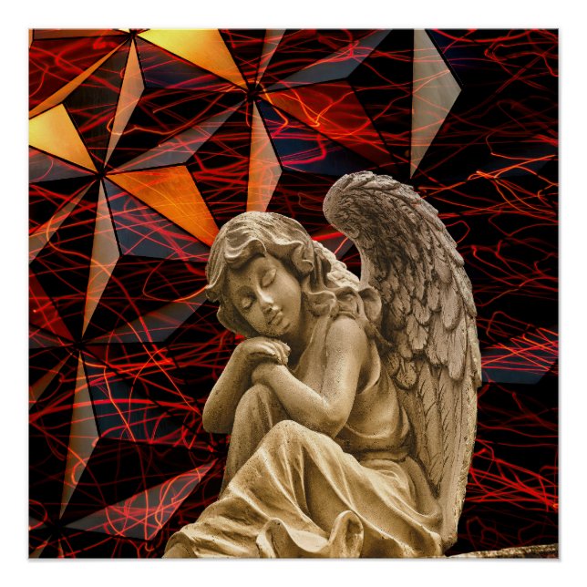Póster Ángel de reposo moderno (Anverso)