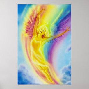 Póster Ángel del arco iris por el iris de Lisa