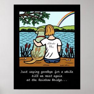 Póster Ángel del labrador amarillo y mamá
