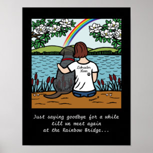 Póster Ángel del labrador negro y mamá Brown Poster
