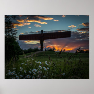 Póster Ángel del Poster/imprenta del atardecer del norte