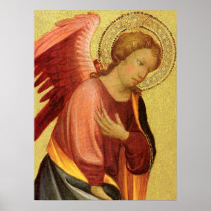 Póster Ángel del Renacimiento por el Maestro del Bambino