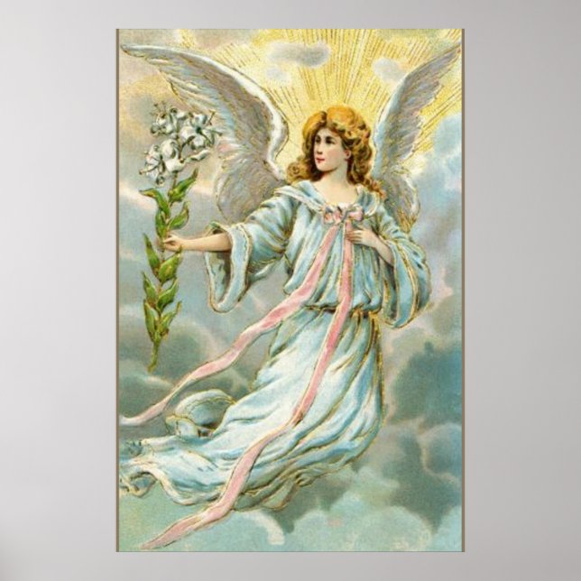Póster Ángel en azul (Frente)
