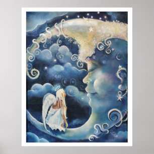 Póster Ángel en la luna