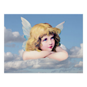 Póster Ángel en las nubes