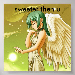 Póster ángel entonces un u más dulce del manga