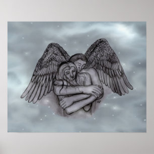 Póster Angel Eros en el amor