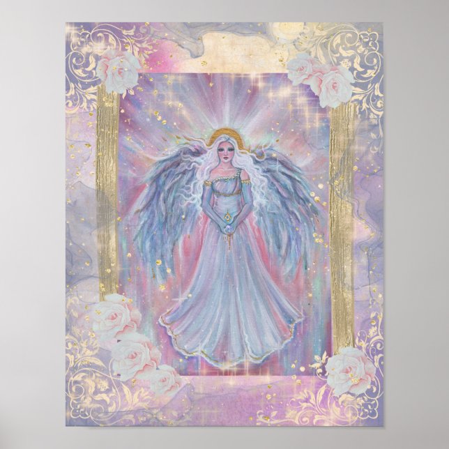 Póster Ángel espiritual o luz celestial por Renee Lavoie (Frente)