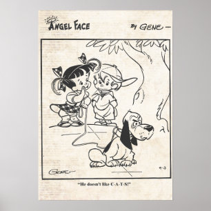 Póster Angel Face Comic Strip "Al perro no le gustan los 