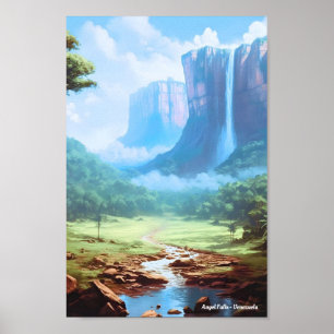 Póster Angel Falls Venezuela Travel