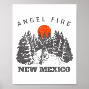 Póster Angel Fire Nuevo México Ciclismo de Montaña Sender