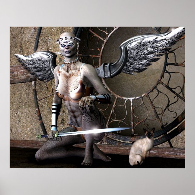 Póster ángel gótico (Frente)