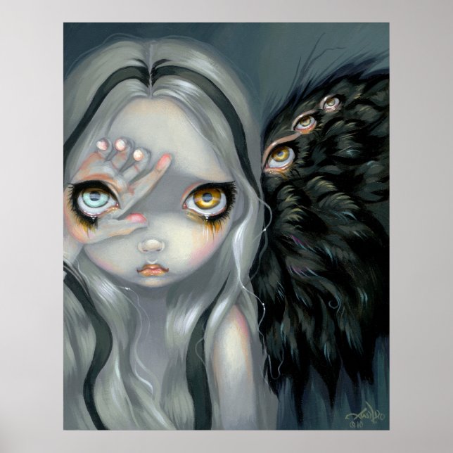 Póster Ángel gótico de la mano divino ART PRINT surrealis (Frente)