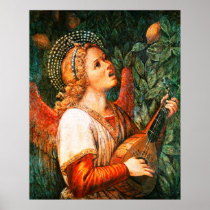Póster ÁNGEL HACEDOR DE MÚSICA Tañedor de mandolina
