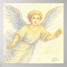 Póster Ángel huyendo con una sonrisa