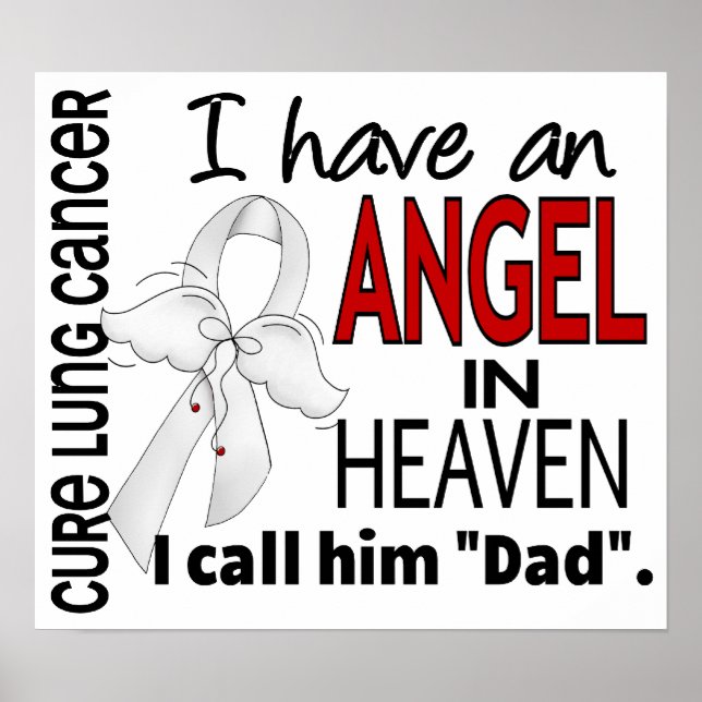 Póster Angel In Heaven Dad Lung Cancer (Frente)