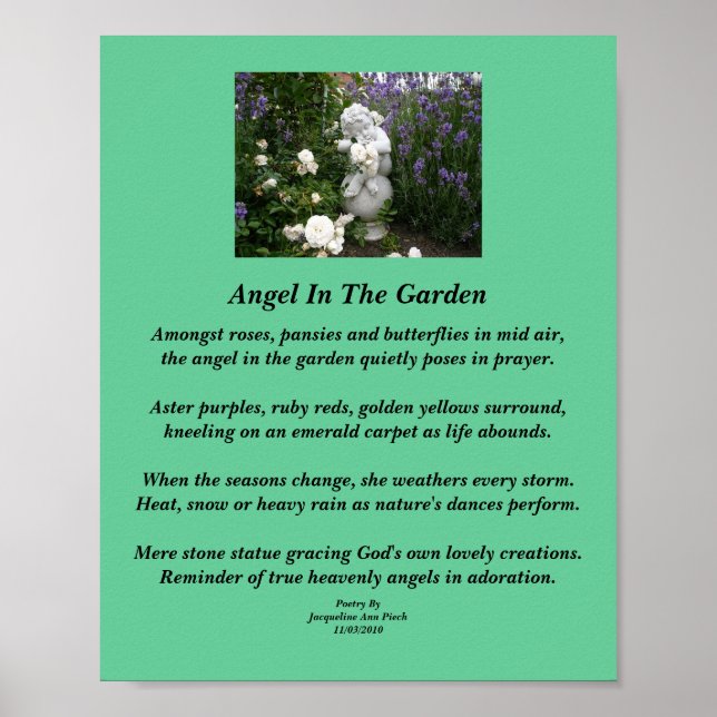 Póster Angel In The Garden Poetry Poster (Frente)