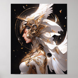 Póster Angel In White Armor Fantasy Art