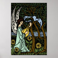 Angel Jugando Lute Por Aubrey Beardsley