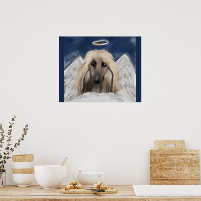 Póster Angel Lebrel Afgano (Cocina)