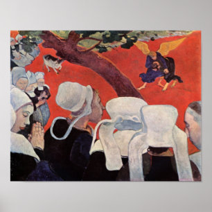 Póster Angel Lucha con Jacob, Paul Gauguin