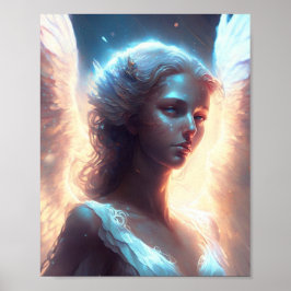 Póster Ángel místico de ojos azules