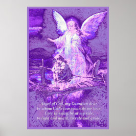 Póster Ángel, niños, puente, poema