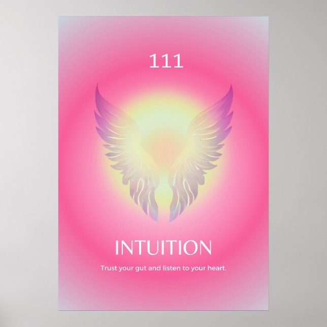 Póster Ángel Número Aura Poster 111 Intuición (Frente)